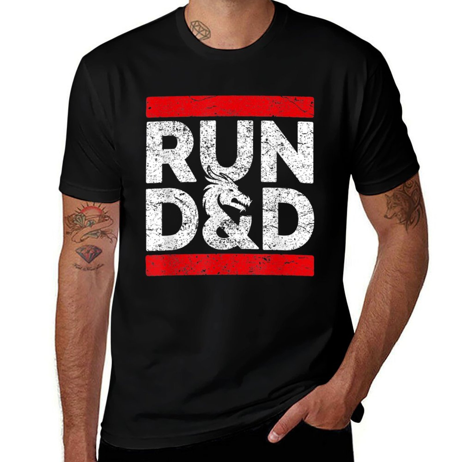 Running Gear Retro - Koszulka Run D&D Board Game Dice