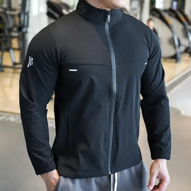 Running Gear Jacket - Lodowy jedwab cienkie koszule topy sportowy
