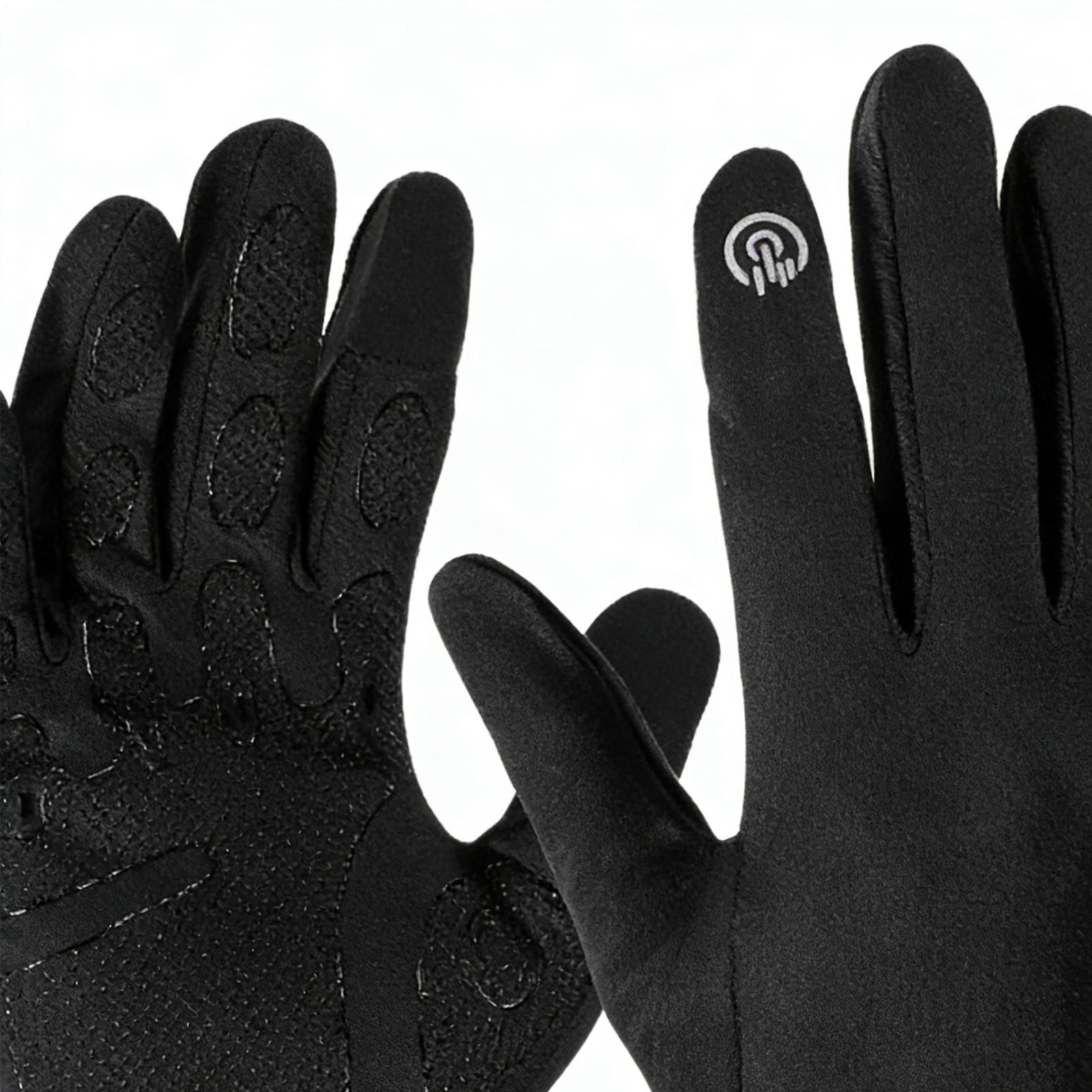 Running Gear In Cold Weather - Ciepłe rękawice rowerowe pełne palce na
